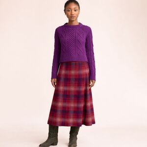 Pendleton Vintage Red, Blue and Purple Plaid Wool Pleated Skirt | EUC |Size 12